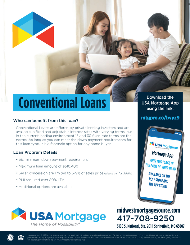 Conventional Loans - USA Mortgage - Springfield Region